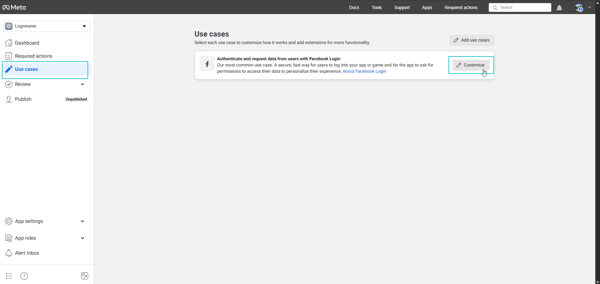 Kastomizacja przypadków użycia