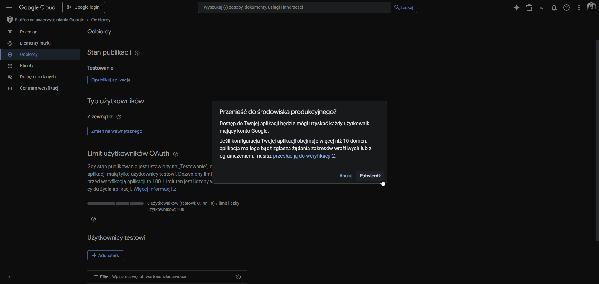 Potwierdzenie publikacji